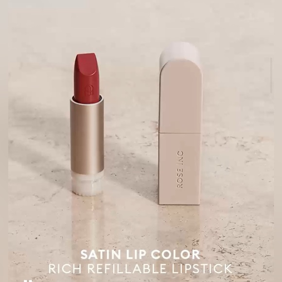 Rose Inc Satin Lip Color Refillable Hydrating Lipstick Demure Cool Blush NEW - Picture 6 of 6